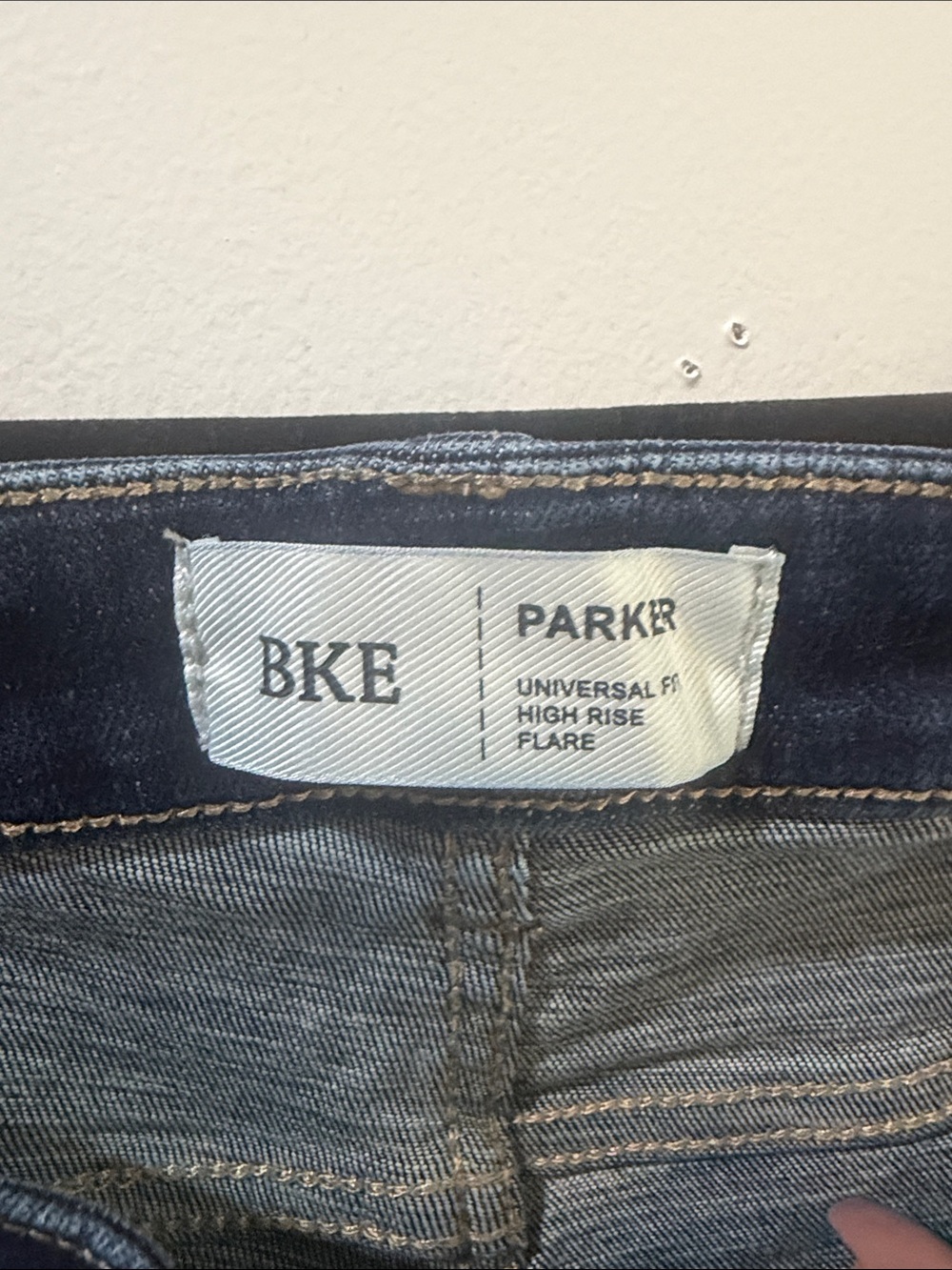 BKE Parker Dark Blue Distressed Women's Bootcut Jeans - Picture 3 of 4